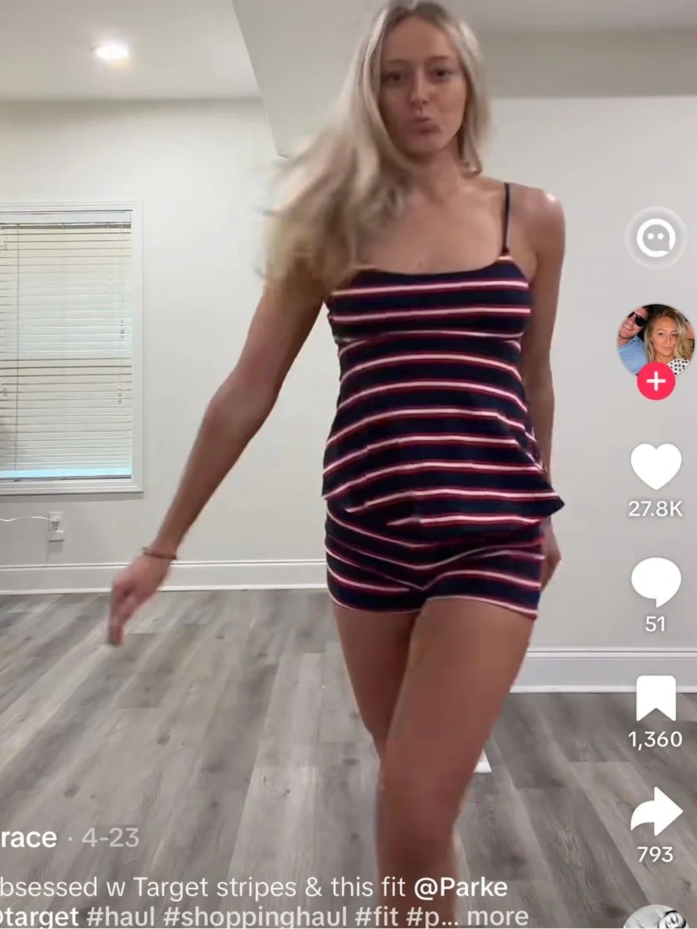 Target xhilaration striped